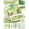 Set de papelería para la vuelta al cole infantil Producto Nuevo Estuche de manzana y gato Bolígrafo y Papel Regalo de Cumpleaños Recuerdo Práctico Venta al por Mayor