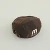Gorros de Bebé de Moda con Letra 'm' al por Mayor para Niños de 2 a 6 Años en Europa y América, Boinas Reversibles para Niños de Primavera y Otoño