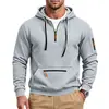 Estação Independente Roupa Masculina Transfronteiriça Peso Pesado Roupa de Trabalho Americana Jaqueta com Capuz de Múltiplos Bolsos Comércio Exterior Casual Esportiva Hoodie Solto