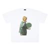 250g algodón pesado bubble boy Street casual oversize camiseta manga corta hombre y mujer pareja Moda