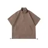 Camiseta de Verano de Manga Corta para Hombre Xintang, Nueva Camiseta Pulóver de Estilo Veraniego con Cuello Alto de Manga Corta, Holgada y Casual.