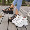 Sandalias de Plataforma Casuales Cómodas de Suela Suave para Mujer, Talla Grande, con Cierre de Velcro, Talla Única para Todos, Novedad Verano 2026, Comercio Exterior