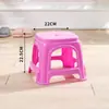 Taburete Pequeño de Plástico para Uso en Casa, Taburete de Plástico Engrosado para Adultos, Taburete Cuadrado Creativo, Silla de Plástico Moderna Sencilla
