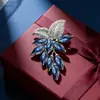 Full Diamond folhas de uva corpete moda outono e inverno pin senhoras roupas acessórios broche