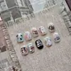 Adesivos de Unha Artística Kx478 Estilo Coreano Tensor com Relevo Desenho Animado Flor Gato Laço Coração Adesivos de Unha
