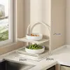 Prateleiras de armazenamento em ambos os lados do exaustor, prateleira de armazenamento de cozinha multifuncional, prateleira multifuncional de parede para panelas e temperos