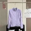 Chamarra deportiva y de fitness para otoño e invierno, delgada, de forro polar, corte ajustado, con cuello alto, estilo casual, para mujer. 13506