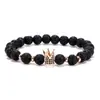 Europa y América Tienda de Piedra Volcánica CZ Emperador Tailandia y Corona Casco Pulsera Glamour Pulsera para Hombres o Mujeres Mayoreo