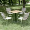 Mesas y Sillas de Exterior Leihaojia, Terraza de Patio, Cafetería Exterior, Mesas y Sillas de Café, Juego de Tres Piezas de Mesas y Sillas de Ocio para Balcón