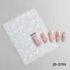 Pegatinas para Uñas con Moño 3D Estéreo Cinta Corbata de Moño Francesa Blanco y Negro Rosa Azul Pegatinas para Uñas Decoraciones DIY