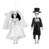 Decorações de Halloween Transfronteiriças Novo Crânio Pequeno Pingente Noivo e Noiva Horror Arranjo de Atmosfera Props