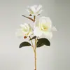 Nueva flor de magnolia impresa en 3D con tacto realista, flor de magnolia artificial de alta gama para bodas chinas, decoración del hogar, arreglo de un solo tallo