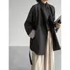 Gabardina de largo medio con diseño de cuadros tipo patchwork estilo coreano Jiangzuo para mujer, chaqueta versátil de Lyocell para otoño 2026 1999