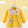 Sobretudo para bebê menina roupa de princesinha estilo ocidental avental outono e inverno roupas de comer infantil babador de arroz impermeável anti-sujeira para bebê