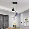 Lámparas al por mayor iluminación araña de restaurante lámpara de mesa de comedor de tres cabezas moderna bar pequeño simple creativa nórdica led comedor