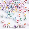 Estrella acrílica de colores brillantes, luna, cuentas redondas, cuentas brillantes en forma de corazón, materiales para pulseras, collares de joyería hechos a mano para DIY