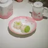 Soporte de Tetera Cerámico Blanco Porcelana Blanca Arcilla Jade Dinastías Tang y Song, Juego de Té Kung Fu, Accesorios para Ceremonia de Té del Hogar, Bandeja para Snacks de Té, Plato de Frutas