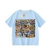 Camiseta Infantil Ropa Hombre Palo de Madera Tongtongge Montaña y Mar Extranjero Abstracto Camisa Clásica de Manga Corta Verano para Niños Tendencia Ins