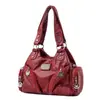 Bolsa de Motocicleta de Cuero Suave Retro Transfronteriza Nueva Bolso Cruzado de Hombro de Moda Europea y Americana Stock Calidad Amazon Bolso para Mujer
