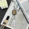 [Correa de Reloj] Adecuada para Apple S12iwatch Correa de Reloj con Patrón de Estrella Incrustada de Diamantes en Forma de Cruz S10987Se Muñequera de Reloj