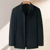 Chaqueta ejecutiva de alta gama, nuevo estilo primavera y otoño, cuello de solapa, corte holgado para hombres de mediana edad y mayores, ropa casual de calidad para papás