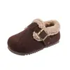Sapatos Birkenstock com Forro de Lã Estilo Coreano para Crianças Lançamentos de Inverno 2026 Sapatos de Algodão Antiderrapantes Estampados de Leopardo para Meninas Sapatos Quentes Peludos para Meninos