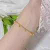 Novo Bracelete de Flor de Lírio-do-Vale de Camada Dupla, Exquisito e Versátil, Bracelete de Aço Titânio de Alta Qualidade, Bracelete de Design de Nicho de Luxo Leve