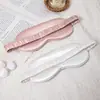 Máscara de ojos de seda de doble cara con sombreado, elástica, para dormir, para viajes, almuerzo, máscara de ojos con logotipo impreso en seda, venta al por mayor