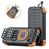 Batería Externa Solar de Manivela Suministro Directo de Fábrica Almacenamiento Plegable Salida Multi-Puerto con Iluminación Suministro Exclusivo Transfronterizo Personalizable