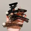 Grampo de Cabelo Elegante de Acrílico Formato Tubarão Grande Pegador para Mulheres com Acessórios de Cabelo de Luxo Adequado para Volume de Cabelo na Parte de Trás da Cabeça