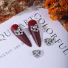 Joyas de lujo con lazo para uñas, ligeras y elegantes, en línea para celebridades, con un lazo encantador de perla y circonitas superbrillantes.