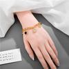 Pulsera de cadena gruesa de doble capa estilo coreano para mujer, personalidad exagerada, joyería de mano para discoteca, pulsera digital romana, oro rosa