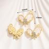 Pingente Geométrico Natural de Fritilária em Formato Especial Liga Metálica Ouro Branco Pingente de Concha Acessórios para Pulseira Colar