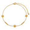 Tobillera de Pétalos Fresca, Dulce, Exquisita y Compacta Estilo Ins Coreano para Mujer, Moderna y Sencilla, Tobillera Personalizada de Acero de Titanio