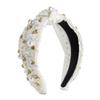 Diadema Europea y Americana Transfronteriza Nuevo Estilo Pequeño Estilo Chanel Tela Incrustada con Diamantes Perla Accesorios para el Cabello Elegantes de Moda Diadema de Ala Ancha de Alta Calidad