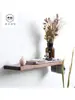 Estante de Pared de Madera Maciza de Nogal Negro sin Taladro, Tablero Divisor Recto para Decorar Sala de Estar, TV, Dormitorio, Estante y Tablero de Capa