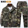 Conjunto de roupas de trabalho, roupas de proteção para trabalho camufladas resistentes ao desgaste e à sujeira, algodão para uso externo, reparo automotivo, reparo mecânico, roupas de soldagem, fornecimento no atacado