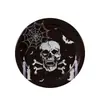 Plato de Papel Desechable y Servilletas Estilo Gótico Calavera Telaraña para Halloween Transfronterizo Set de Vajilla para Fiesta Temática Oscura