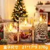Luz de vela electrónica de Navidad, luz LED ambiental decorativa simulada para fiesta navideña, iluminación personalizada con patrón de escena de nieve
