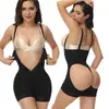 Nuevo Producto Transfronterizo Prenda Moldeadora de Cuerpo de Una Pieza, Poderoso Pantalón Moldeador con Botones para Control de Abdomen y Realce de Glúteos, Lencería, Corsé Elástico de Cintura Alta