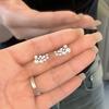 Aretes de Perla con Tachuelas de Diamante en Forma de Ala de Zircón Niche Suaves y Ultra Brillantes al por Mayor, Aretes Versátiles de Lujo Ligero de Gama Alta para Mujer