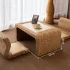 Mesa de Té Tatami de Ratán, Mesa de Té Pequeña, Repisa de Ventana de Balcón, Mesa de Té Sencilla para Mirador, Mesa Baja Estilo Japonés, Mesa Kang