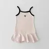 Vestido de Princesa sin Mangas para Niña Estilo Verano Nuevo 2026, Lindo Vestido con Tirantes de Volantes Estilo Ins para Bebé
