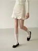 Falda midi de línea A de cintura alta 100% lana que alarga las piernas para mujer, corta y versátil, efecto adelgazante, falda versátil otoño/invierno 2026