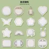 Estilo Antigo Bordado Dai Brocado Song Ímã de Geladeira Acessórios Moldura Redonda DIY Montagem Bordado Peça de Madeira Ímã de Geladeira Artesanal Acessórios