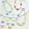 Corrente Colorida UV de Gelatina Luminosa Borboleta Voando DIY Artesanal para Celular Pulseira Colar Pingente Acessórios de Joia