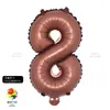 Globo de Película de Aluminio Color Chocolate de 16 Pulgadas con Letras y Números Americanos, Decoración de Cumpleaños, Juego Completo de A-Z, Globo con Letra