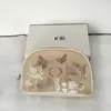 Nuevo Set de Bolsa para Perfume, Algodón Espacial Blanco, Súper Suave, Bolsa Portátil para Almacenamiento de Cosméticos, Neceser