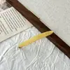 Pin de una palabra de etiqueta dorada de sauce pequeño estilo coreano clip para flequillo lateral de chica dulce accesorios para el cabello pinza para cabello suelto accesorios simples para el cabello venta al por mayor