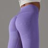 Deportes al Aire Libre Transfronterizos Running Fitness Cintura Alta Melocotón Levantamiento de Cadera Ajuste de Abdomen Mallas Nude Pantalones de Entrenamiento de Yoga 611